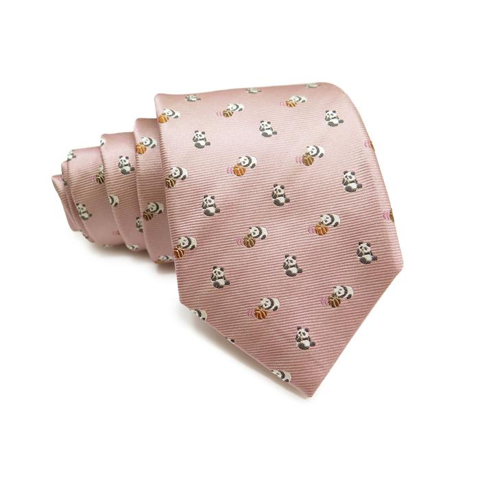 ネクタイ ブランド SIMON CARTER サイモン・カーター パンダ バスケットボール シルク ネクタイ（ピンク）レギュラータイ 7センチ アニマル クリスマス 爆買 | SIMON CARTER | 04