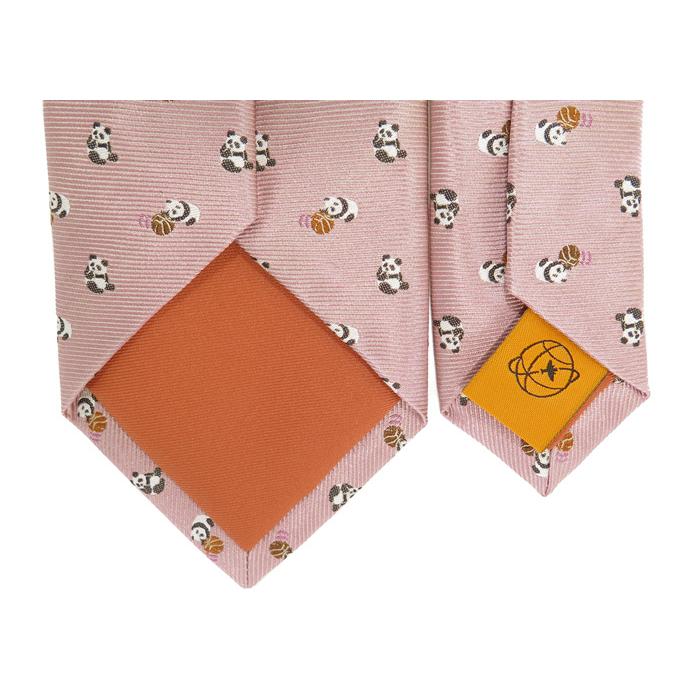 ネクタイ ブランド SIMON CARTER サイモン・カーター パンダ バスケットボール シルク ネクタイ（ピンク）レギュラータイ 7センチ アニマル クリスマス 爆買 | SIMON CARTER | 08
