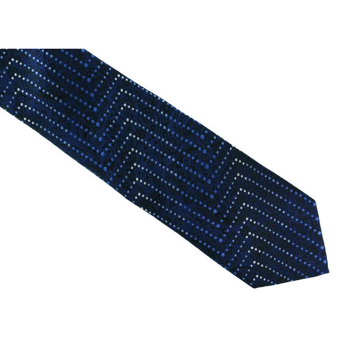 ネクタイ ブランド SIMON CARTER サイモン・カーター ペイズリー シェブロン ストライプ シルク ネクタイ（ネイビー）レギュラータイ バレンタイン 爆買 | SIMON CARTER | 04