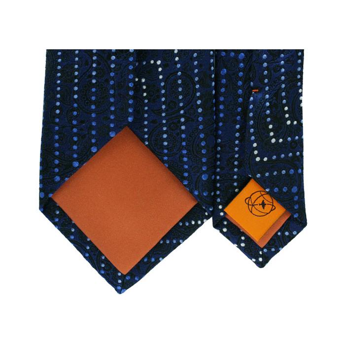 ネクタイ ブランド SIMON CARTER サイモン・カーター ペイズリー シェブロン ストライプ シルク ネクタイ（ネイビー）レギュラータイ バレンタイン 爆買 | SIMON CARTER | 07