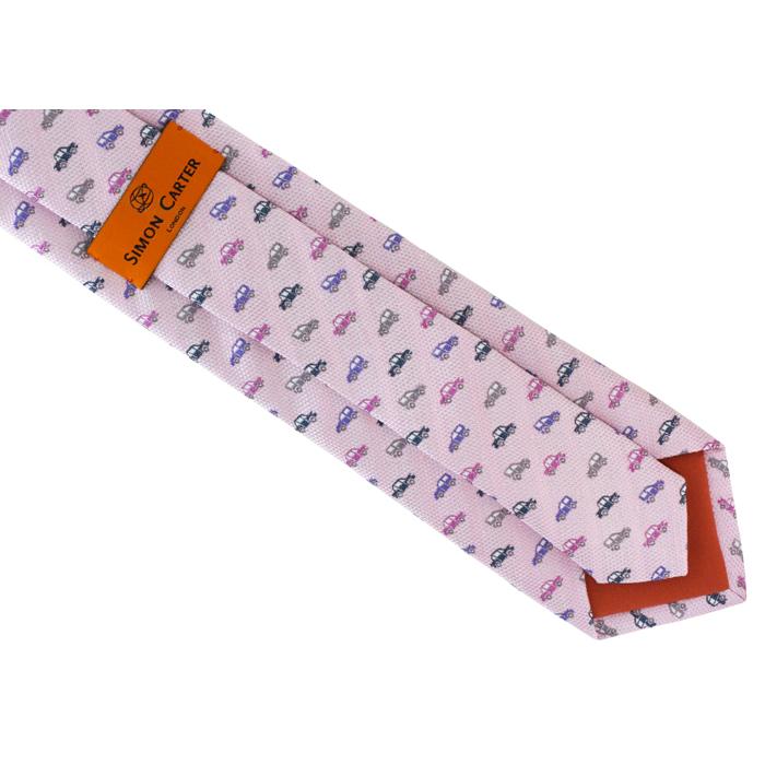 ネクタイ ブランド SIMON CARTER サイモン・カーター カラフル 車 シルク ネクタイ（ピンク）レギュラータイ バレンタイン 爆買 | SIMON CARTER | 06