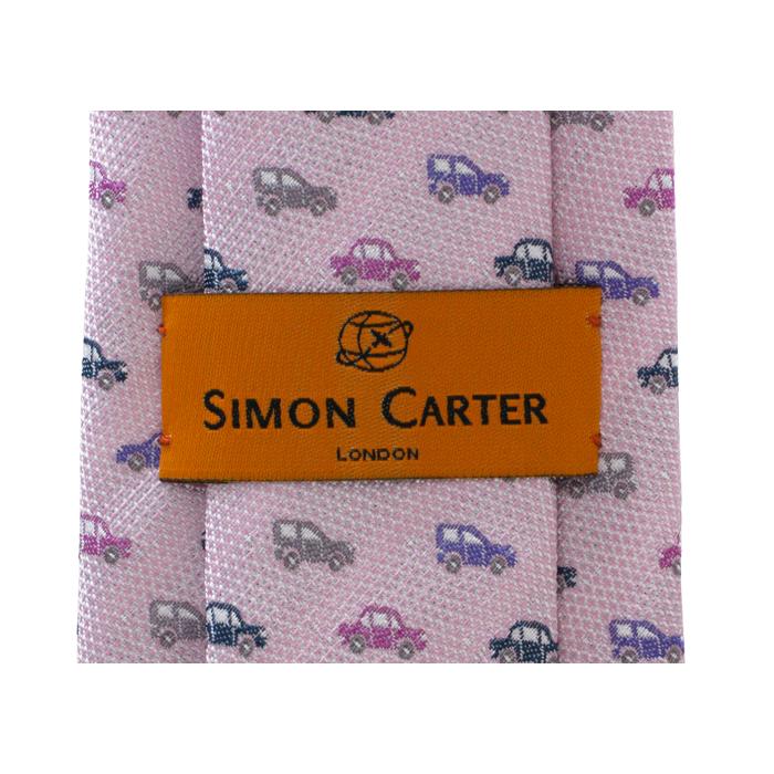 ネクタイ ブランド SIMON CARTER サイモン・カーター カラフル 車 シルク ネクタイ（ピンク）レギュラータイ バレンタイン 爆買 | SIMON CARTER | 07
