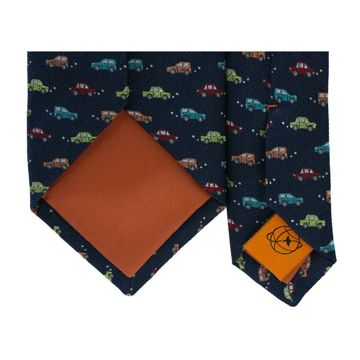 ネクタイ ブランド SIMON CARTER サイモン・カーター カラフル 車 シルク ネクタイ（ネイビー）レギュラータイ バレンタイン 爆買 | SIMON CARTER | 08
