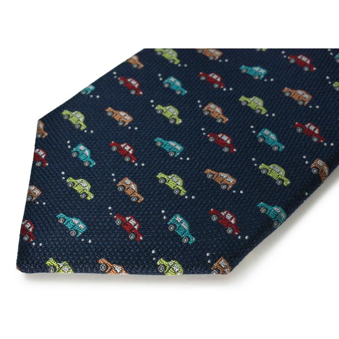 ネクタイ ブランド SIMON CARTER サイモン・カーター カラフル 車 シルク ネクタイ（ネイビー）レギュラータイ バレンタイン 爆買 | SIMON CARTER | 09