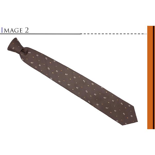 ネクタイ ブランド SIMON CARTER サイモン・カーター ミミズク 網代柄 シルク ネクタイ（ブラウン）レギュラータイ アニマル フクロウ クリスマス 爆買 | SIMON CARTER | 03