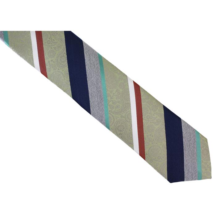 ネクタイ ブランド SIMON CARTER サイモン・カーター ペイズリー ストライプ シルク ネクタイ（ピスタチオグリーン）レギュラータイ バレンタイン 爆買 | SIMON CARTER | 05