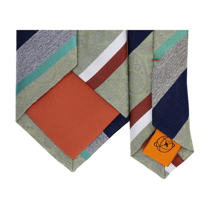 ネクタイ ブランド SIMON CARTER サイモン・カーター ペイズリー ストライプ シルク ネクタイ（ピスタチオグリーン）レギュラータイ バレンタイン 爆買 | SIMON CARTER | 08