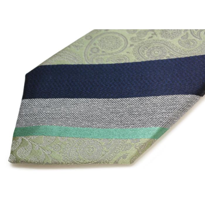 ネクタイ ブランド SIMON CARTER サイモン・カーター ペイズリー ストライプ シルク ネクタイ（ピスタチオグリーン）レギュラータイ バレンタイン 爆買 | SIMON CARTER | 09