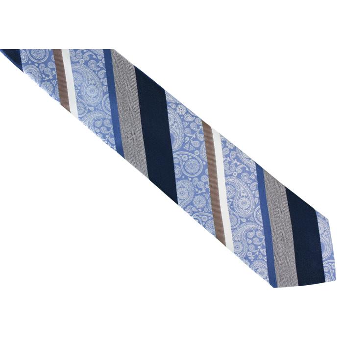 ネクタイ ブランド SIMON CARTER サイモン・カーター ペイズリー ストライプ シルク ネクタイ（サックス）レギュラータイ バレンタイン 爆買 | SIMON CARTER | 05