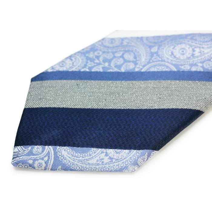 ネクタイ ブランド SIMON CARTER サイモン・カーター ペイズリー ストライプ シルク ネクタイ（サックス）レギュラータイ バレンタイン 爆買 | SIMON CARTER | 09