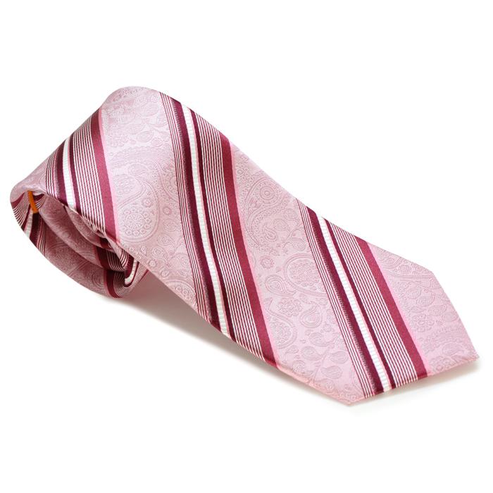 ネクタイ ブランド SIMON CARTER サイモン・カーター ペイズリー ストライプ シルク ネクタイ（ピンク）レギュラータイ バレンタイン 爆買 | SIMON CARTER | 04