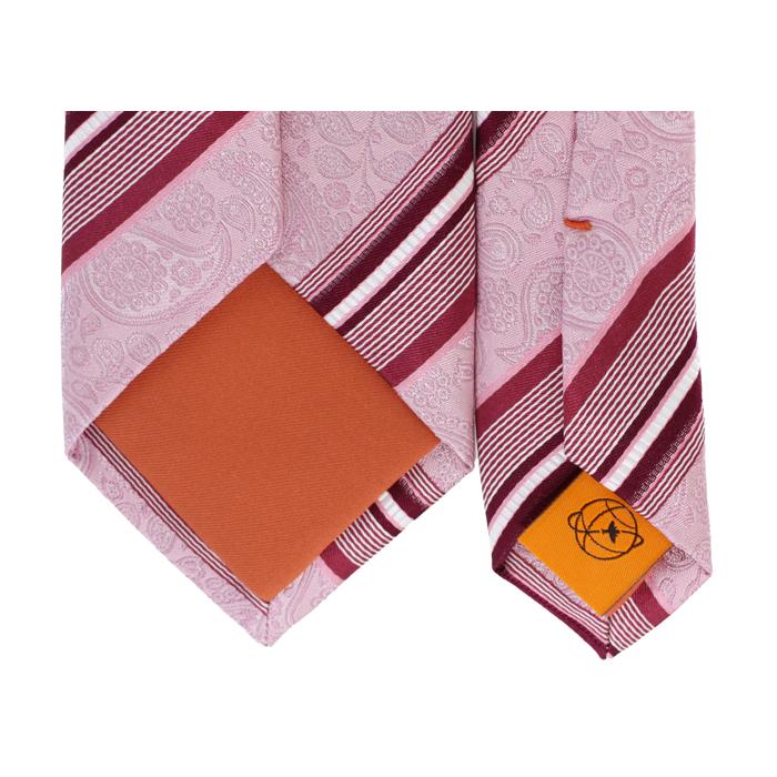 ネクタイ ブランド SIMON CARTER サイモン・カーター ペイズリー ストライプ シルク ネクタイ（ピンク）レギュラータイ バレンタイン 爆買 | SIMON CARTER | 09