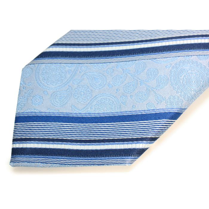 ネクタイ ブランド SIMON CARTER サイモン・カーター ペイズリー ストライプ シルク ネクタイ（サックス）レギュラータイ バレンタイン 爆買 | SIMON CARTER | 10