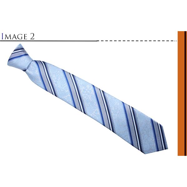 ネクタイ ブランド SIMON CARTER サイモン・カーター ペイズリー ストライプ シルク ネクタイ（サックス）レギュラータイ バレンタイン 爆買 | SIMON CARTER | 03
