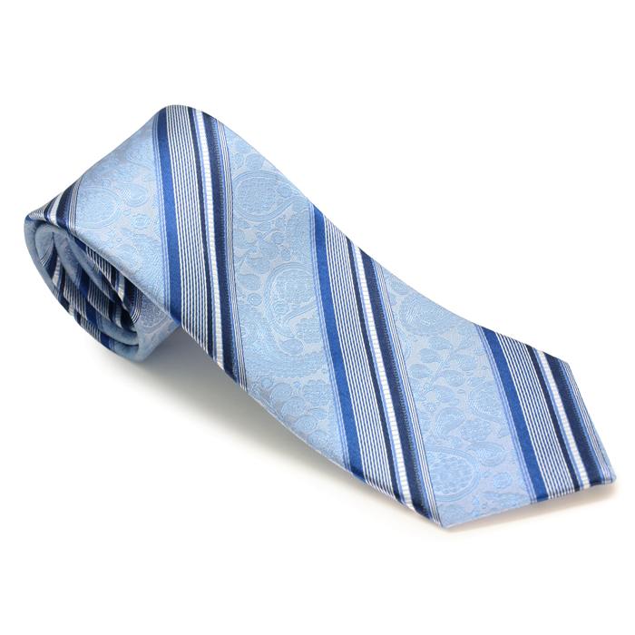 ネクタイ ブランド SIMON CARTER サイモン・カーター ペイズリー ストライプ シルク ネクタイ（サックス）レギュラータイ バレンタイン 爆買 | SIMON CARTER | 04