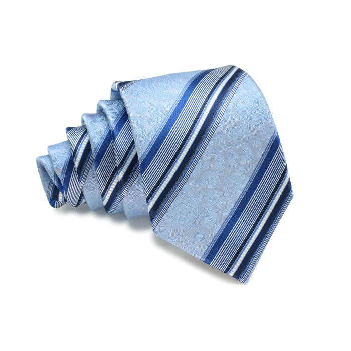 ネクタイ ブランド SIMON CARTER サイモン・カーター ペイズリー ストライプ シルク ネクタイ（サックス）レギュラータイ バレンタイン 爆買 | SIMON CARTER | 05