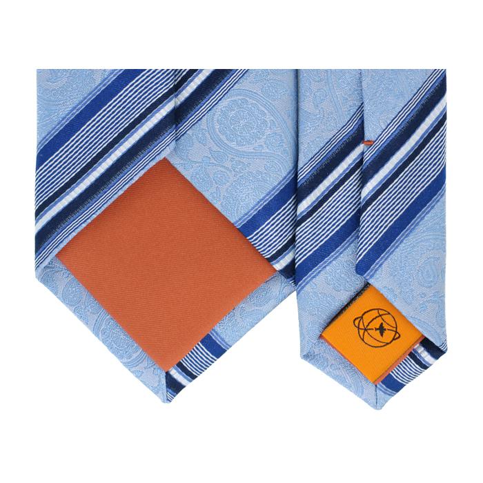 ネクタイ ブランド SIMON CARTER サイモン・カーター ペイズリー ストライプ シルク ネクタイ（サックス）レギュラータイ バレンタイン 爆買 | SIMON CARTER | 09