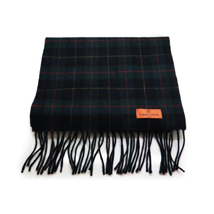 マフラー ブランド SIMON CARTER サイモン・カーター タータンチェック ウール マフラー（グリーン）定番 シンプル マラリウス バレンタイン 爆買 | SIMON CARTER | 05