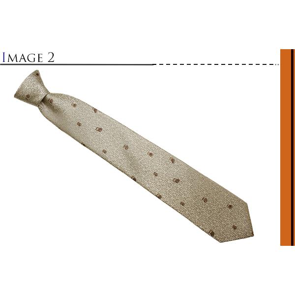 ネクタイ ブランド SIMON CARTER サイモン・カーター フクロウ＆リーフ シルク ネクタイ（シャンパンゴールド）レギュラータイ 父の日 爆買 | SIMON CARTER | 03