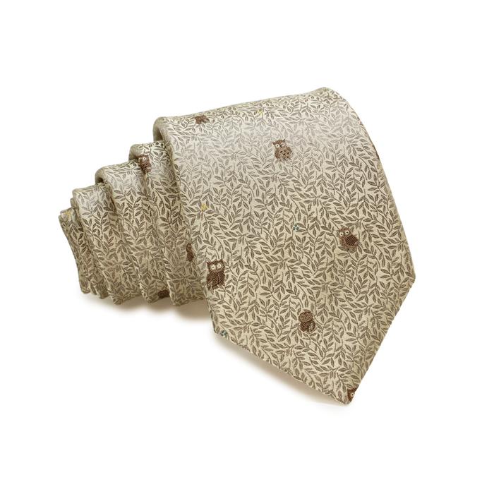 ネクタイ ブランド SIMON CARTER サイモン・カーター フクロウ＆リーフ シルク ネクタイ（シャンパンゴールド）レギュラータイ 父の日 爆買 | SIMON CARTER | 04