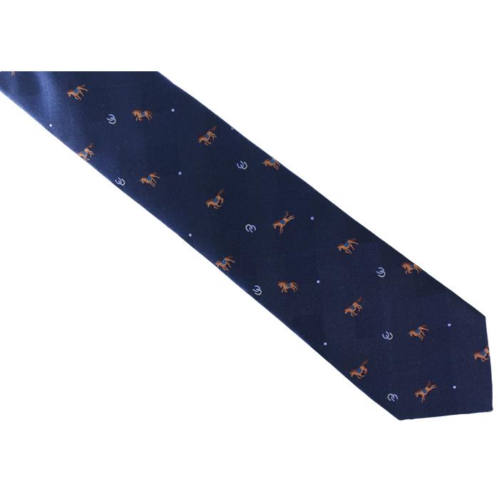 ネクタイ ブランド SIMON CARTER サイモン・カーター 馬 ブロックチェック シルク ネクタイ（ネイビー）レギュラータイ 午 ホースシュー 父の日 爆買 | SIMON CARTER | 05