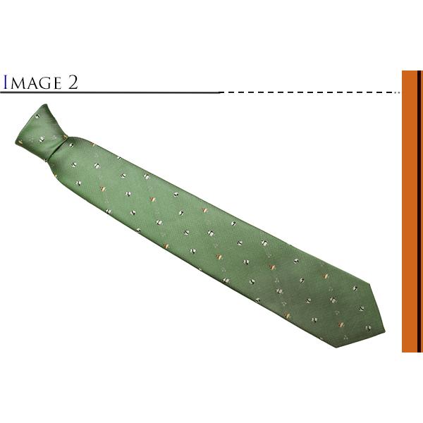 ネクタイ ブランド SIMON CARTER サイモン・カーター パンダ＆プリン シルク ネクタイ（グリーン）レギュラータイ アニマル 父の日 爆買 | SIMON CARTER | 03