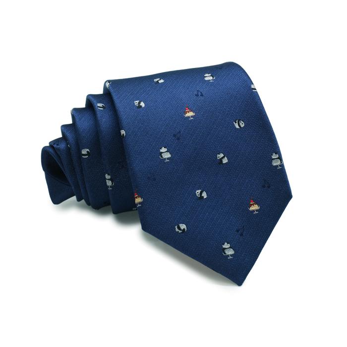ネクタイ ブランド SIMON CARTER サイモン・カーター パンダ＆プリン シルク ネクタイ（ダークブルー）レギュラータイ アニマル 父の日 爆買 | SIMON CARTER | 04