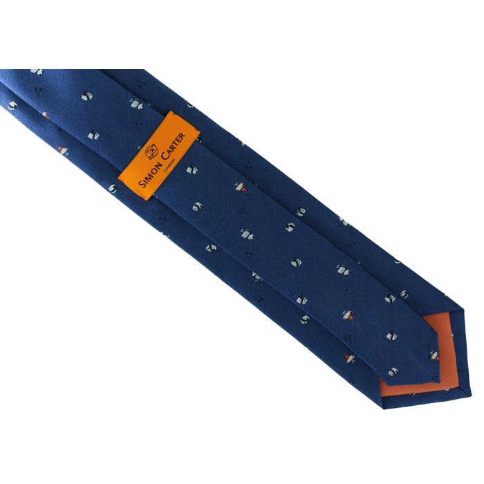 ネクタイ ブランド SIMON CARTER サイモン・カーター パンダ＆プリン シルク ネクタイ（ダークブルー）レギュラータイ アニマル 父の日 爆買 | SIMON CARTER | 06