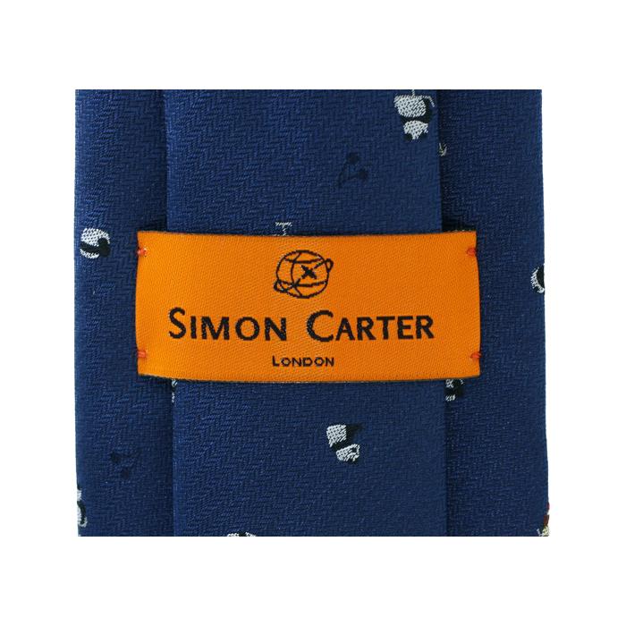 ネクタイ ブランド SIMON CARTER サイモン・カーター パンダ＆プリン シルク ネクタイ（ダークブルー）レギュラータイ アニマル 父の日 爆買 | SIMON CARTER | 07