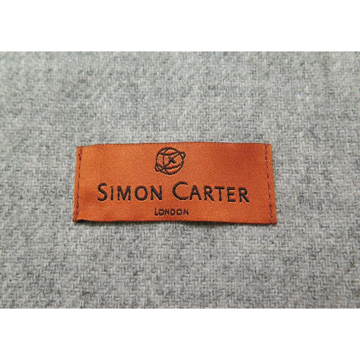 マフラー ブランド SIMON CARTER サイモン・カーター ウール マフラー（ライトグレイ）定番 シンプル マラリウス 父の日｜cufflink｜08