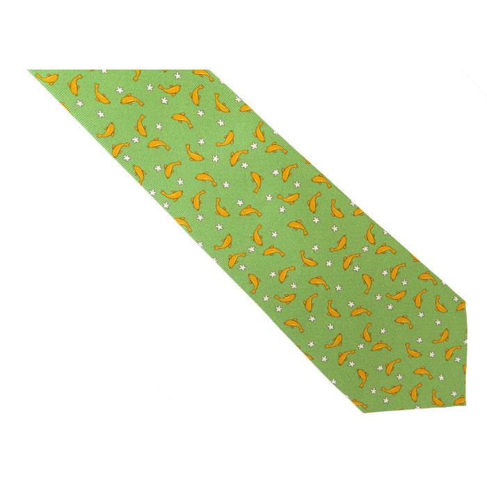 ネクタイ ブランド FeFe Glamour Pochette フェフェグラムールポシェット イルカ シルク プリント ネクタイ（ヴェルデ）緑 イタリア製 バレンタイン 爆買 |  | 06