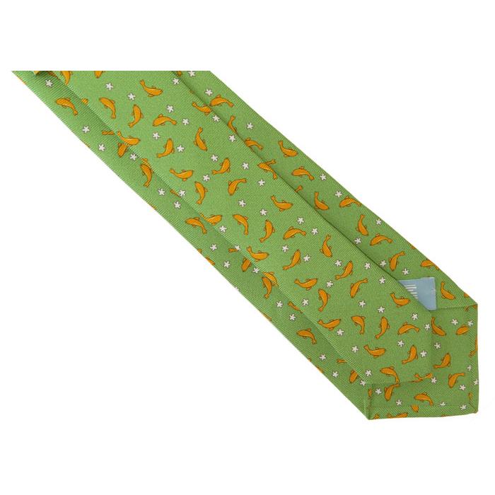 ネクタイ ブランド FeFe Glamour Pochette フェフェグラムールポシェット イルカ シルク プリント ネクタイ（ヴェルデ）緑 イタリア製 バレンタイン 爆買 |  | 07