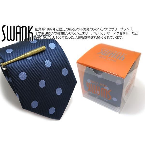 ネクタイ ブランド SWANK スワンク  ベースボール ネクタイ ＆ タイバーセット 青 ドット 野球 バレンタイン 爆買 | SWANK