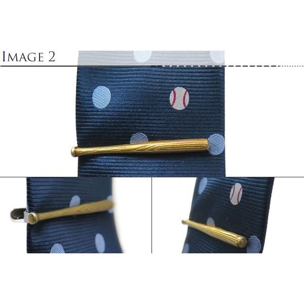 ネクタイ ブランド SWANK スワンク  ベースボール ネクタイ ＆ タイバーセット 青 ドット 野球 バレンタイン 爆買 | SWANK | 03