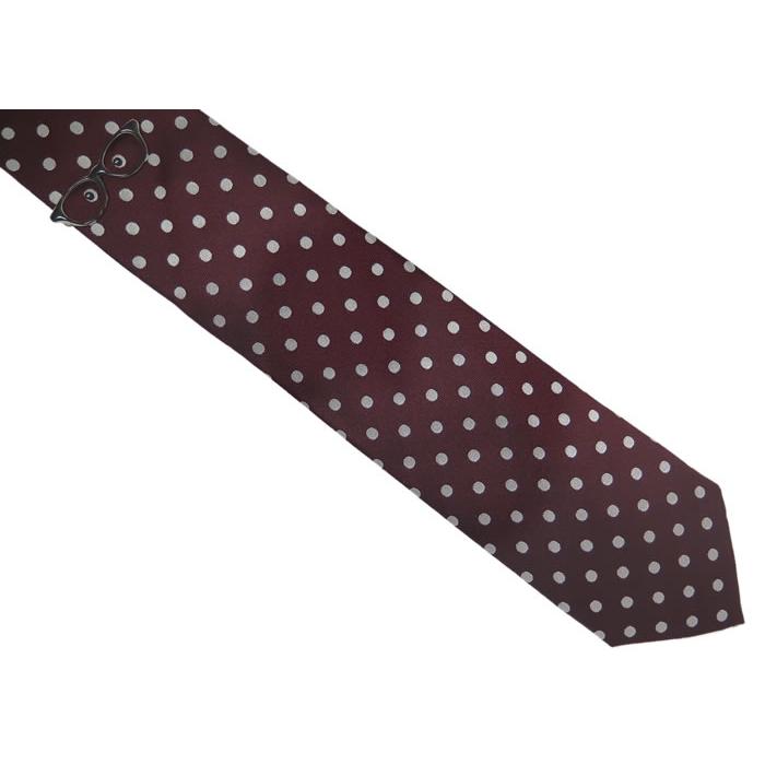 ネクタイ ブランド SWANK スワンク  メガネ（ブラック） ネクタイ ＆ タイバーセット 赤 ドット おもしろ バレンタイン 爆買 | SWANK | 04