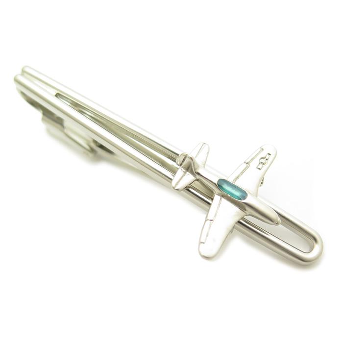 ネクタイ ブランド SWANK スワンク  飛行機 ネクタイ ＆ タイバーセット 青 雲 シンプル バレンタイン 爆買 | SWANK | 08