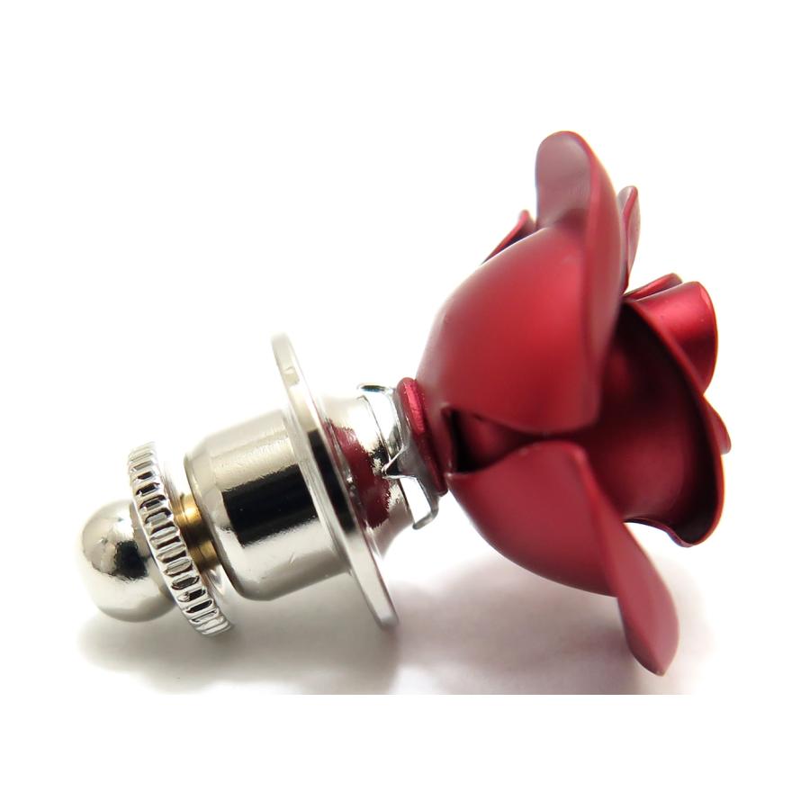 クリスタルガラス メタリック ローズ ピンズ ラペルピン ブローチ タイタック 女性 男性 メンズ 薔薇 ばら バラ | SWAROVSKI | 16