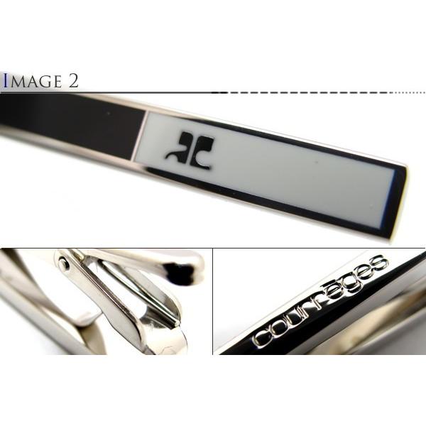 courreges クレージュ ブラック&ホワイトパーティションタイバー（ネクタイピン ネクタイクリップ）バレンタイン 爆買 | courreges | 02