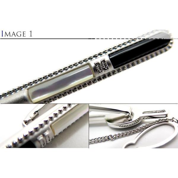 DAKS ダックス オニキス白蝶貝タイバー（ネクタイピン ネクタイクリップ）バレンタイン 爆買 | DAKS | 02