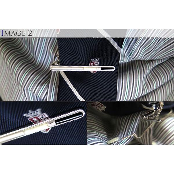 DAKS ダックス オニキス白蝶貝タイバー（ネクタイピン ネクタイクリップ）バレンタイン 爆買 | DAKS | 03