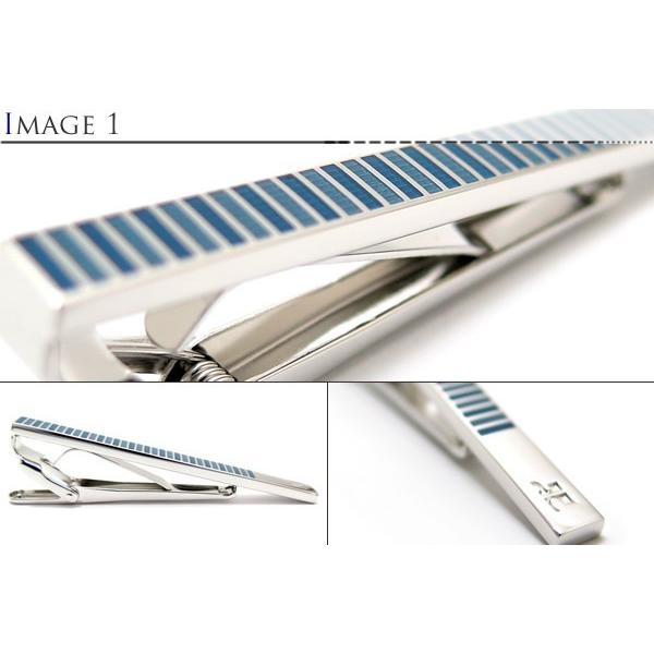 courreges クレージュ ツートンブルーストライプタイバー（ネクタイピン ネクタイクリップ）バレンタイン 爆買 | courreges | 02