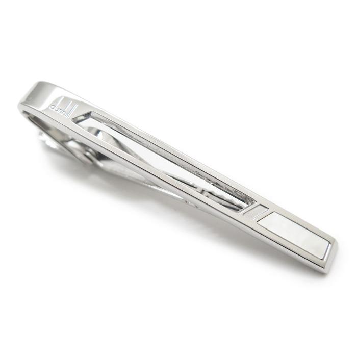 ブランド アクセサリー dunhill ダンヒル カットアウト シルバー タイバー（白蝶貝）ネクタイピン タイクリップ 父の日 爆買の画像