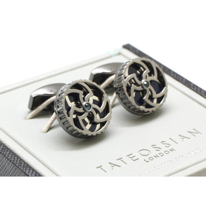 TATEOSSIAN タテオシアン プレイタイム プレイタイム トリニティ カフス（ガンメタル、パラジウム、ネイビーエナメル＆SW）カフリンクス 父の日 爆買 | TATEOSSIAN | 08