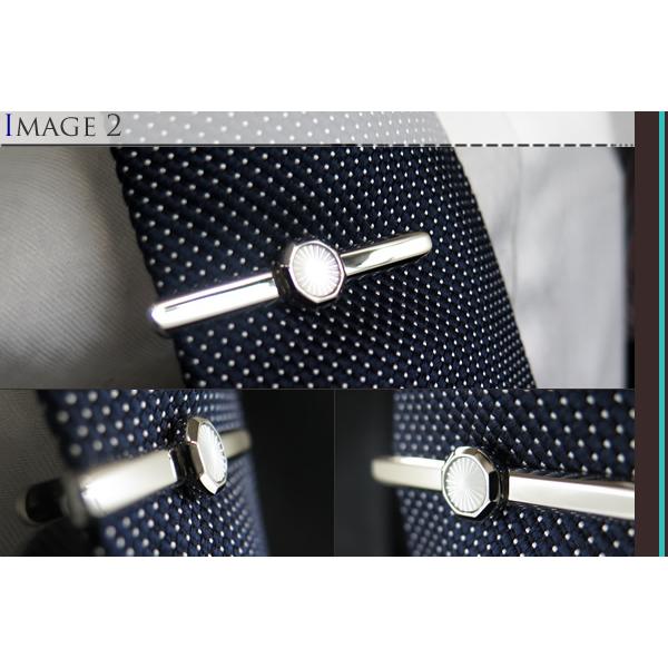 ブランド アクセサリー TATEOSSIAN タテオシアン サンバースト 半貴石 タイバー（パラジウム＆白蝶貝）タイピン シンプル 父の日 爆買の画像