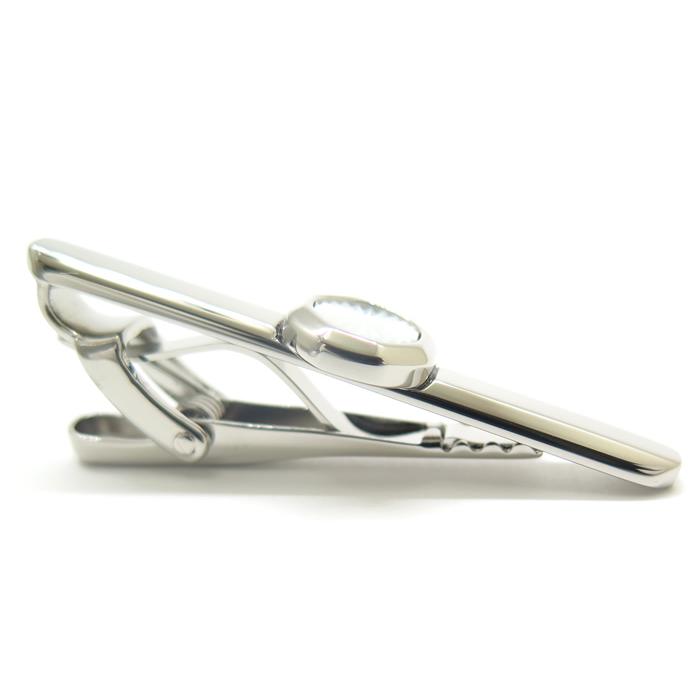 ブランド アクセサリー TATEOSSIAN タテオシアン サンバースト 半貴石 タイバー（パラジウム＆白蝶貝）タイピン シンプル 父の日 爆買の画像