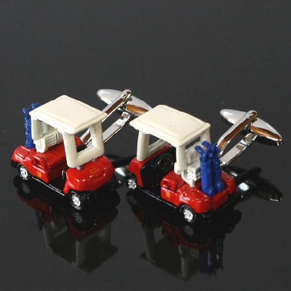 カフス　カフスボタン　ゴルフカートの画像