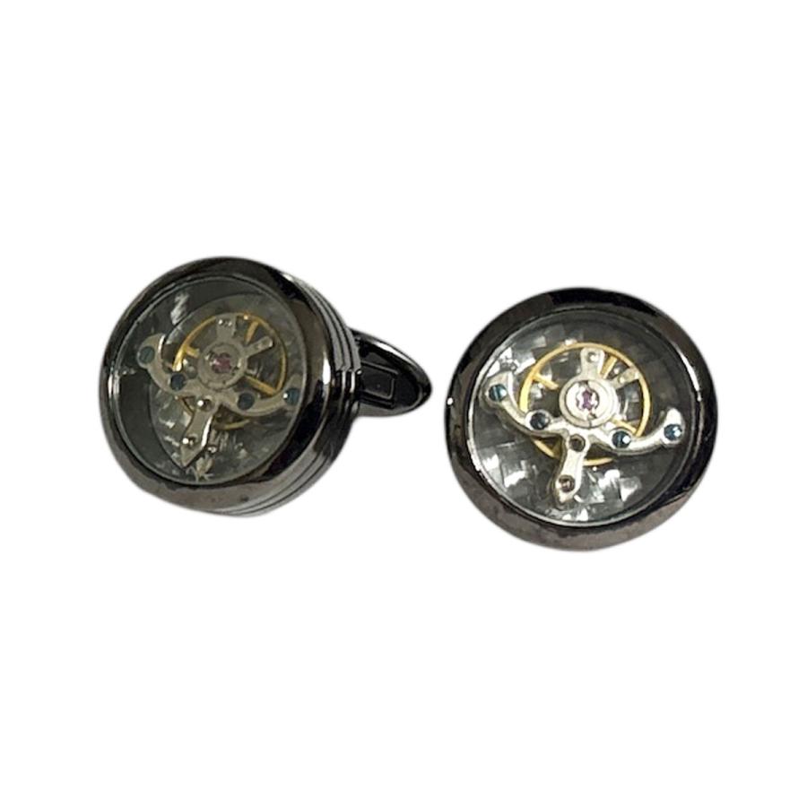 ガンメタムーブメントデザインカフス カフス カフスボタン ガンメタムーブメントデザイン : 鎌倉カフス工房