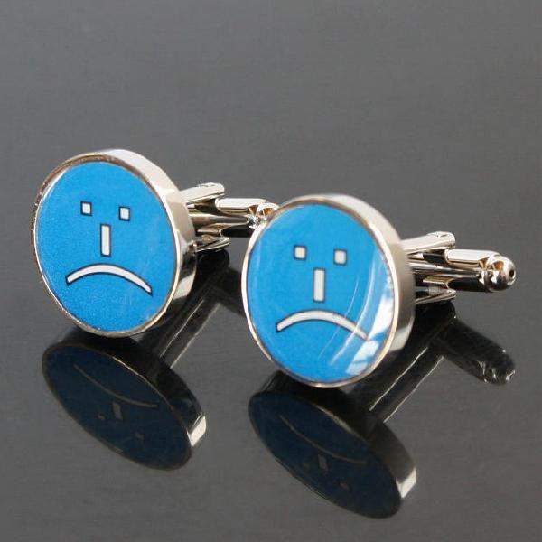 大切な人へのギフト探し カフス カフスボタン ブルー顔文字カフリンクス Simbcity Net