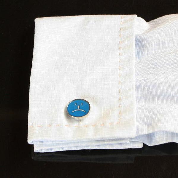 大切な人へのギフト探し カフス カフスボタン ブルー顔文字カフリンクス Simbcity Net