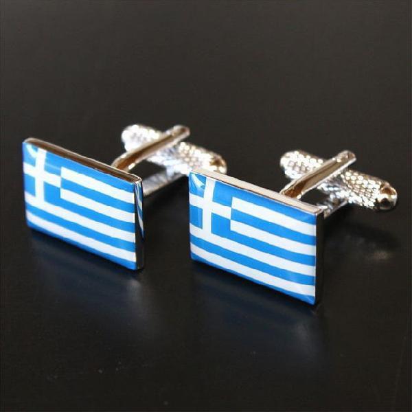 カフス　カフスボタン　ギリシャ国旗｜cuffs-kobo｜02